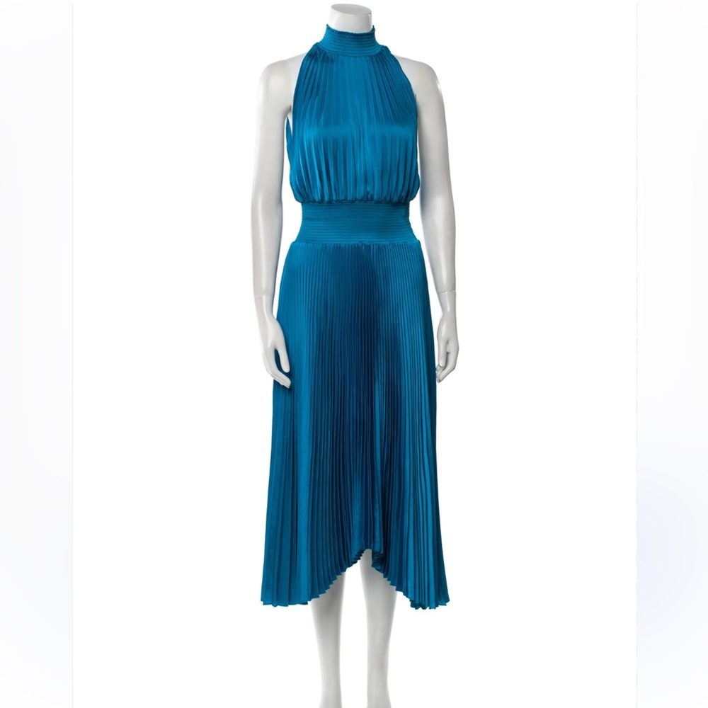 Elegant Blue Sleeveless ALC high low Dress